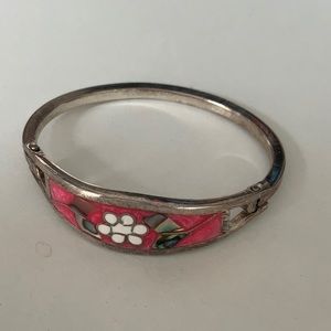 Silver and mosaic baby bracelet